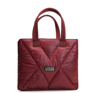 MyFlufie Tote Çanta Metallic Serie Antique Red