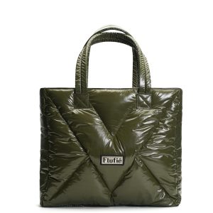 MyFlufie Tote Çanta Shiny Serie Khaki