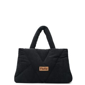 MyFlufie Omuz Çantası Cord Serie Jet Black