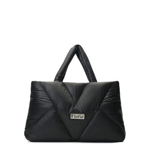 MyFlufie Omuz Çantası Metallic Serie Jet Black