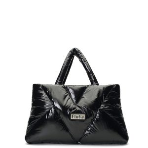 MyFlufie Omuz Çantası Shiny Serie Jet Black