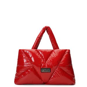 MyFlufie Omuz Çantası Shiny Serie Red