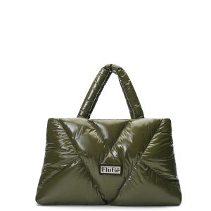 MyFlufie Omuz Çantası Shiny Serie  Khaki