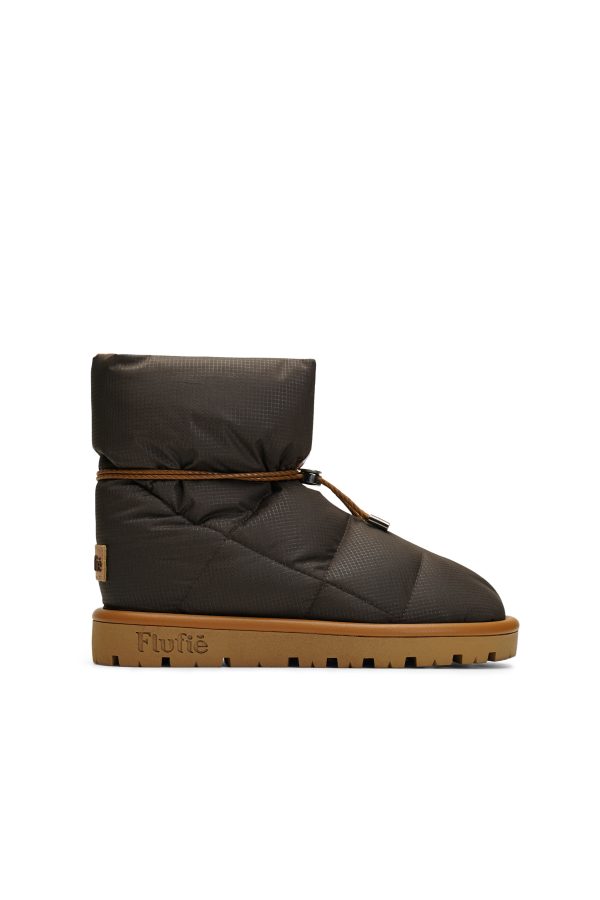 Flufie Kaz Tüyü Bot Classic Serie Dark Brown
