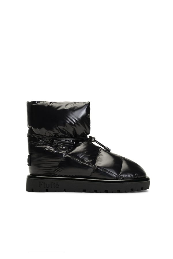 Flufie Kaz Tüyü Bot Shiny Serie Jet Black