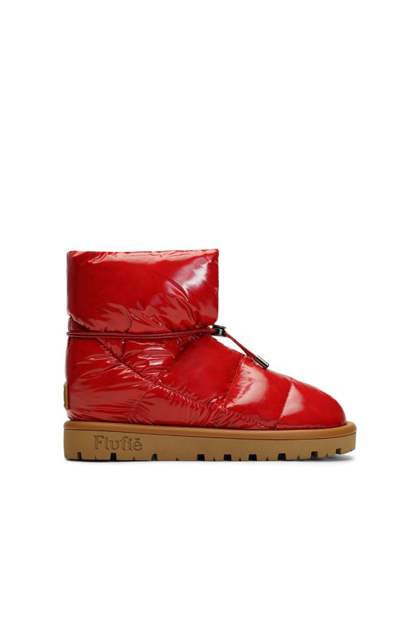 Flufie Kaz Tüyü Bot Shiny Serie Red