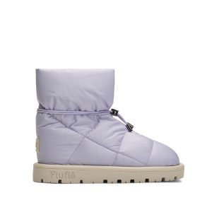 Flufie Kaz Tüyü Bot Macaron Serie Lavender