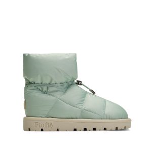 Flufie Kaz Tüyü Bot Macaron Serie Mint