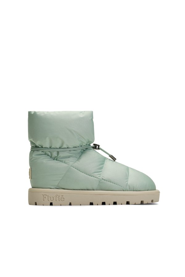Flufie Kaz Tüyü Bot Macaron Serie Mint